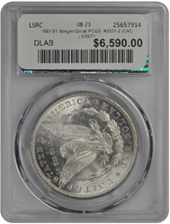1883 $1 Morgan Dollar PCGS  #3331-2 (CAC) MS67+