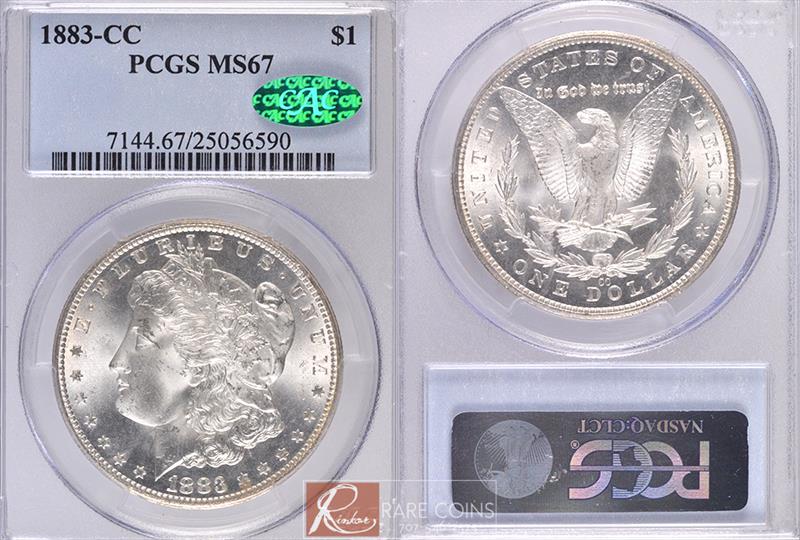 1883-CC $1 PCGS MS 67 CAC