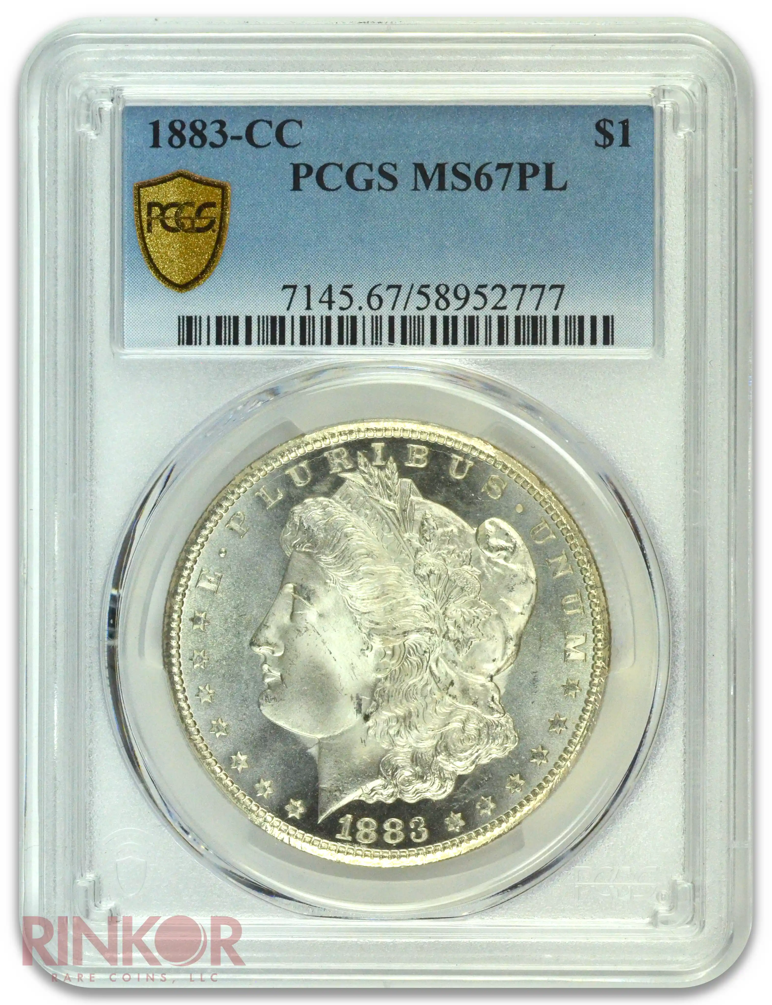 1883-CC $1 Morgan Dollar PCGS MS 67 PL