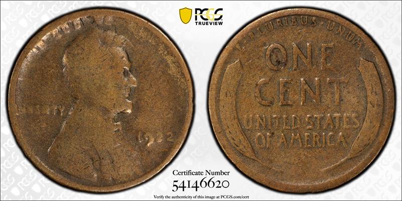 1922 No D 1c Strong Reverse PCGS G 06 CAC