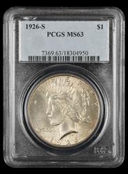 1926-S $1 PCGS MS 63