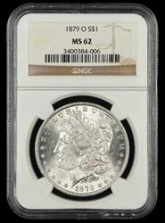1879 O $1 NGC MS62