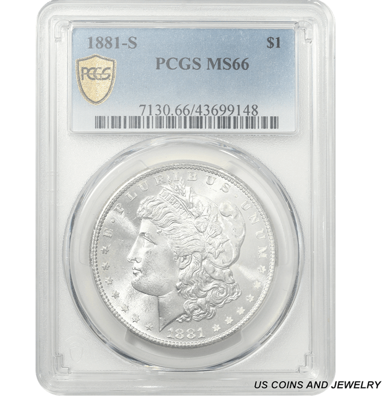 1881-S Morgan Silver Dollar, PCGS MS 66 - Nice White