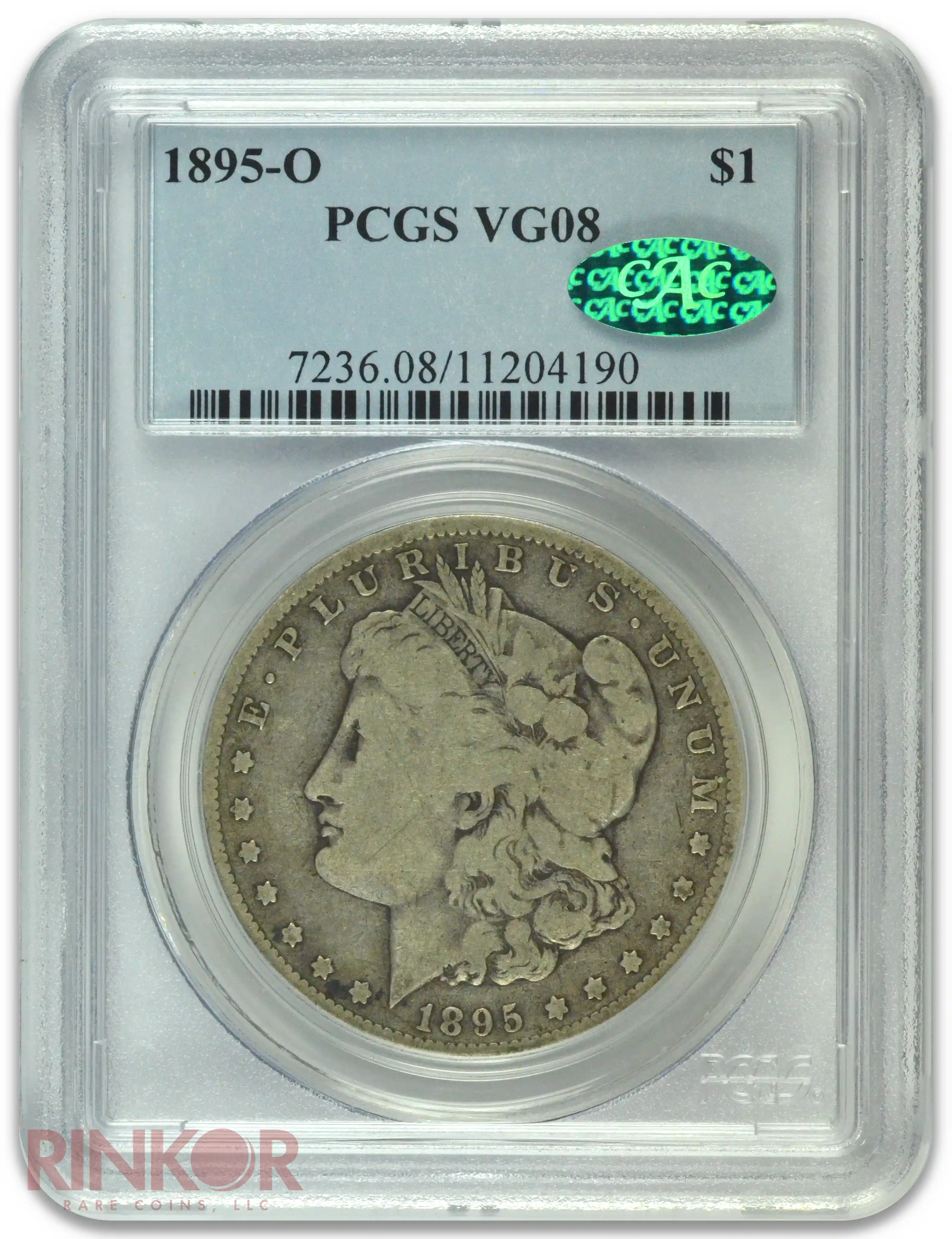 1895-O $1 Morgan Dollar PCGS VG-08 CAC