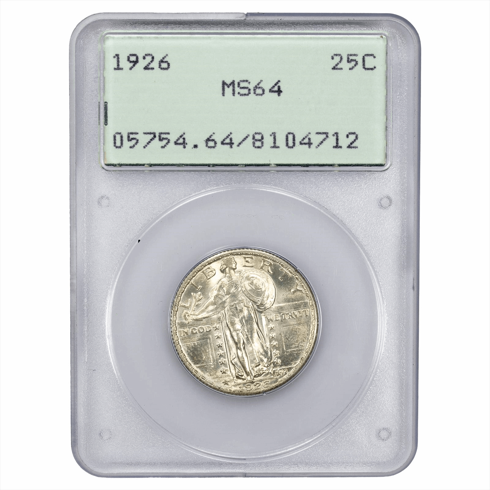 1926 Standing Liberty Quarter 25C PCGS MS 64