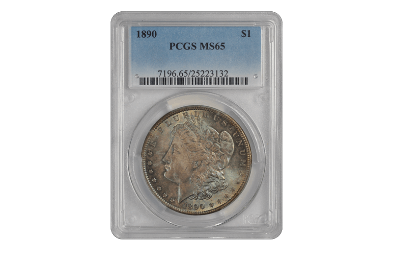 1890 $1 Morgan Dollar PCGS  #3417-7 MS65
