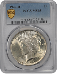 1927-D Peace PCGS MS 65