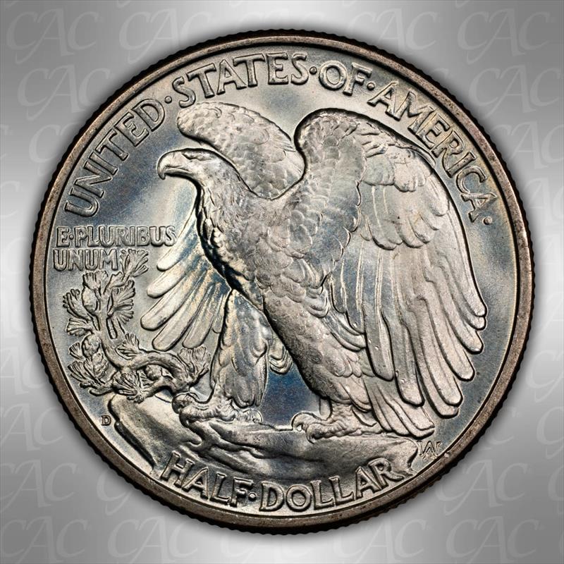 1938-D 50c CACG MS 66+