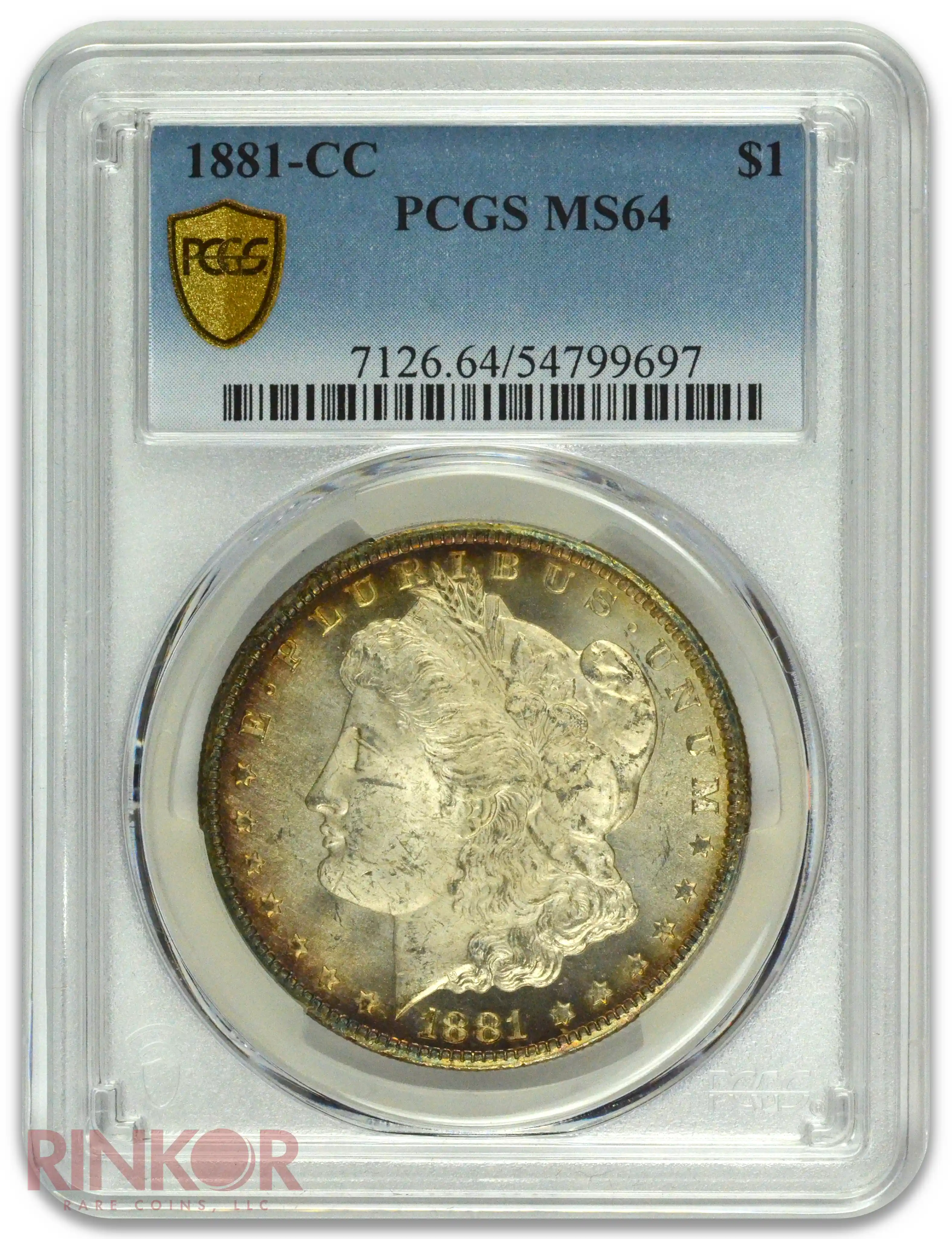 1881-CC $1 Morgan Dollar PCGS MS 64