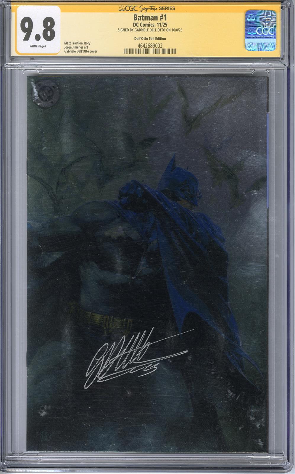 Batman #1 CGC Signature Series 9.8 (D.C., 2025)Signed by Gabriele Del Otto 