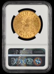 1873 Open 3 $20 Gold Granite Lady Hoard NGC MS61 CAC
