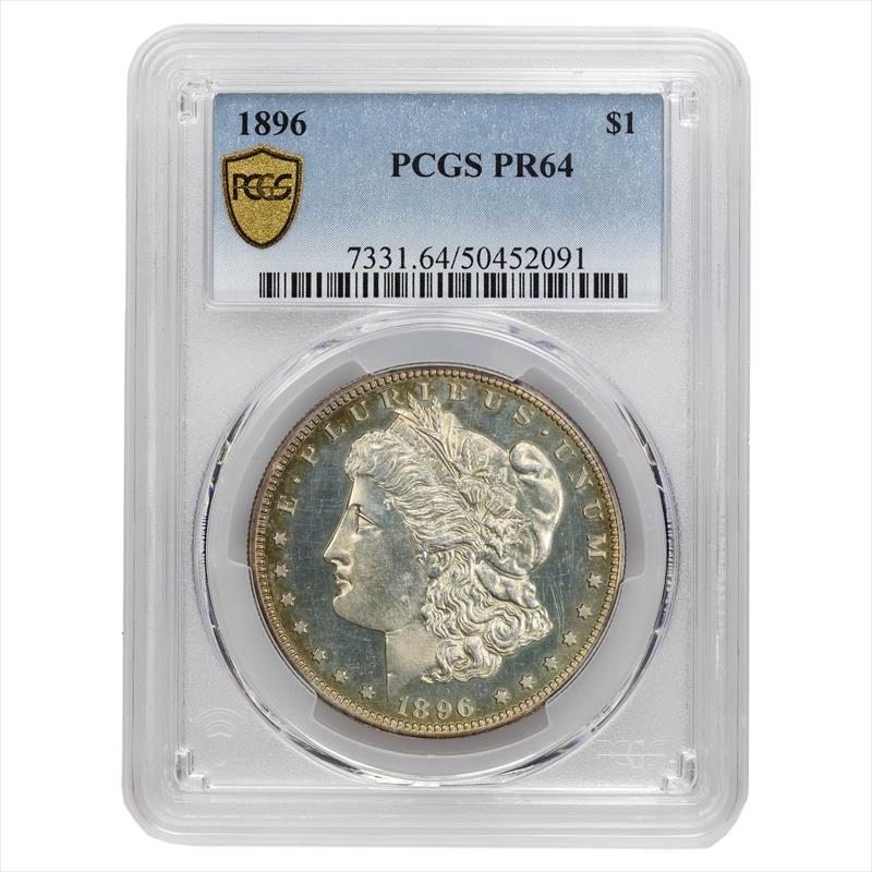 1896 Morgan Silver Dollar $1, PCGS PR64 - Delightful Toning and Contrast