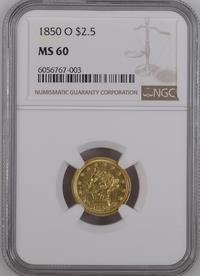 1850-O Liberty Head NGC MS60