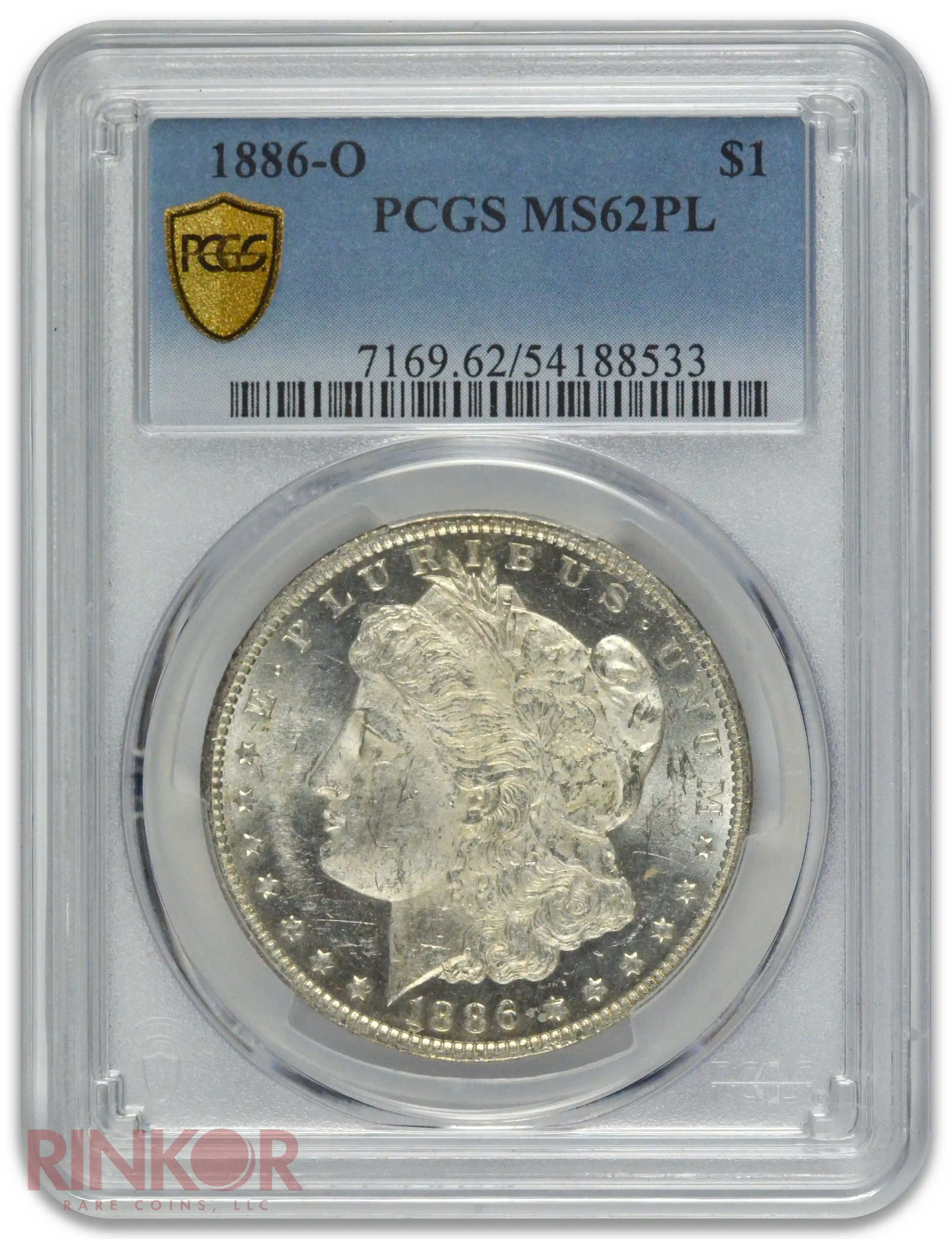 1886-O $1 Morgan Dollar PCGS MS 62 PL