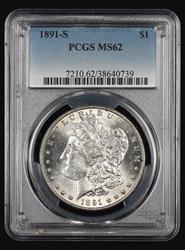 1891 S $1 PCGS MS62 MS62