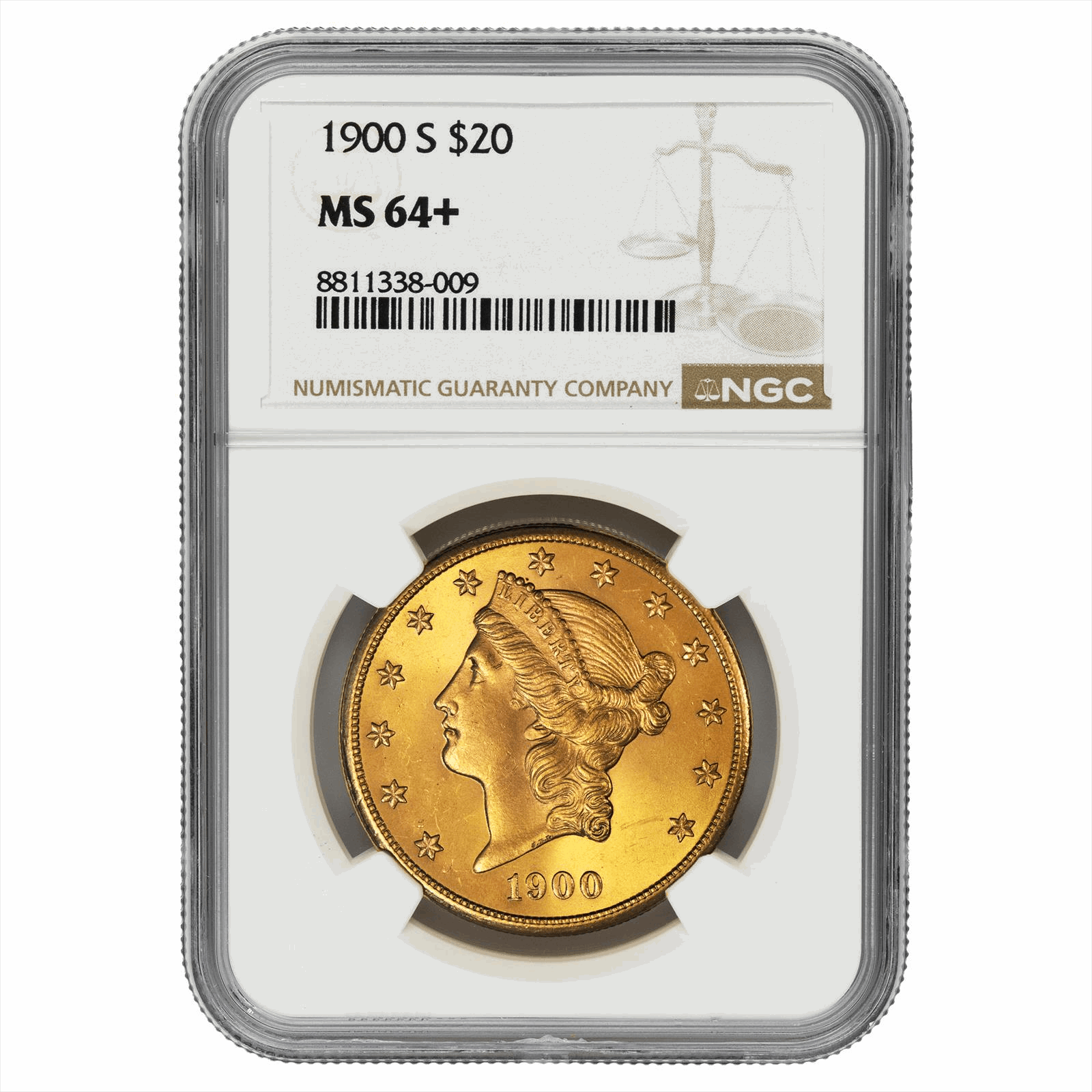 1900-S Liberty Head Gold Double Eagle $20 NGC MS 64+