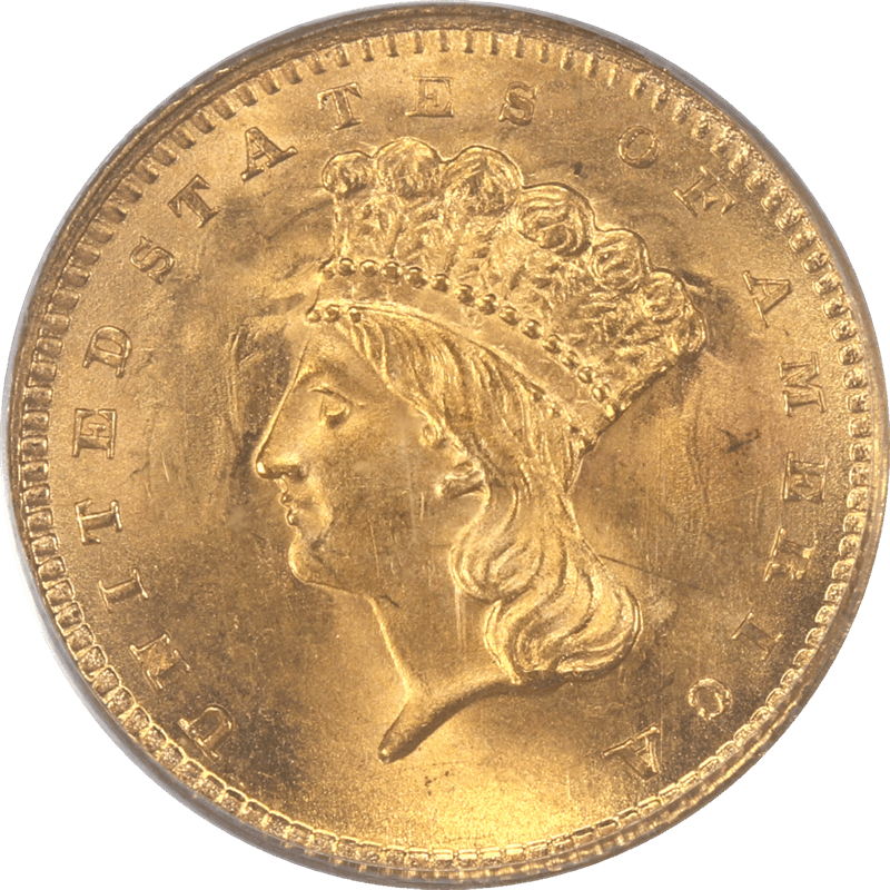 1861 Indian Princess Dollar Gold $1 PCGS MS65 CAC