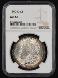1890 O $1 NGC MS63 MS63