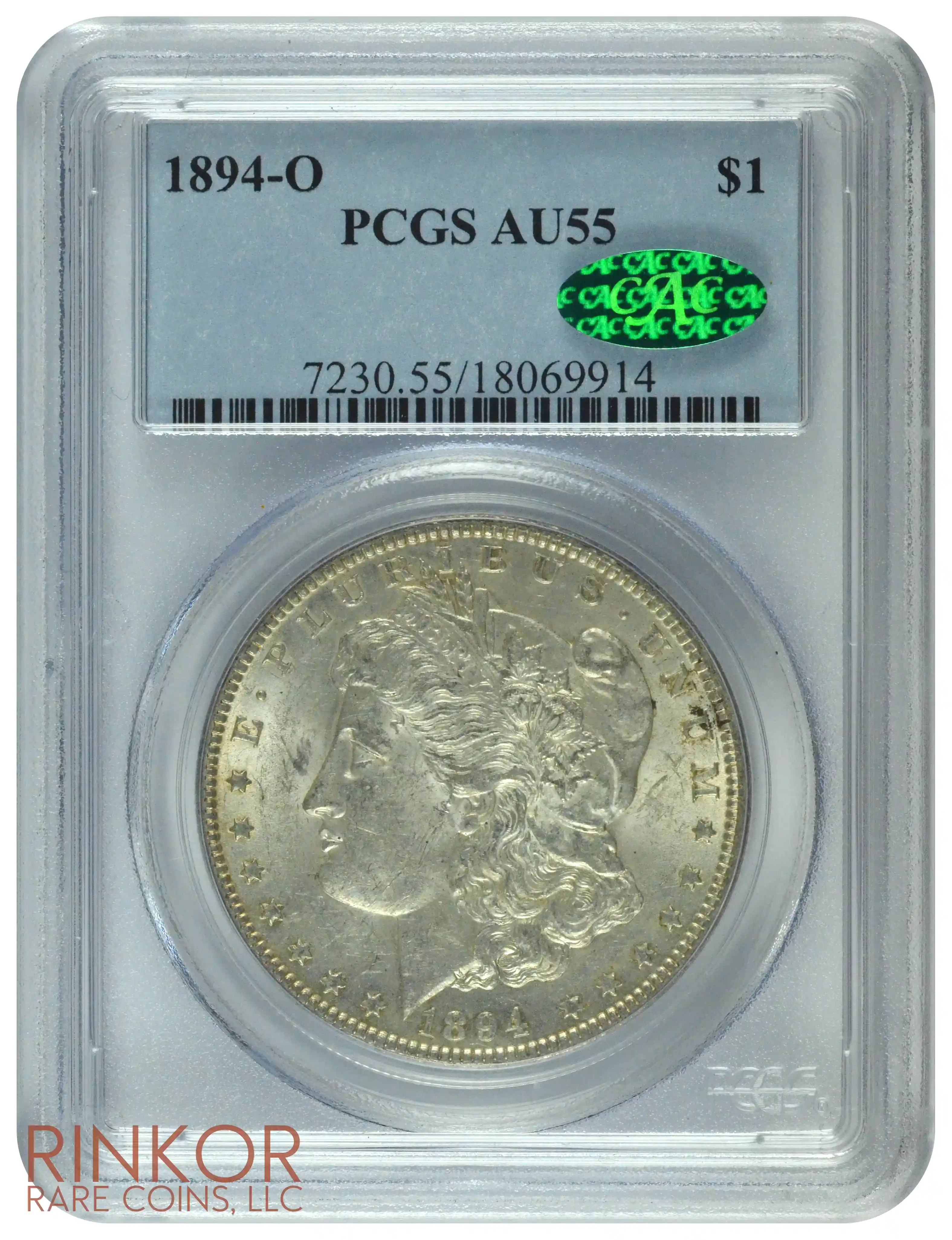 1894-O $1 PCGS AU-55 CAC