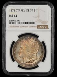 1878 7Tf Rev Of 79 $1 NGC MS 64