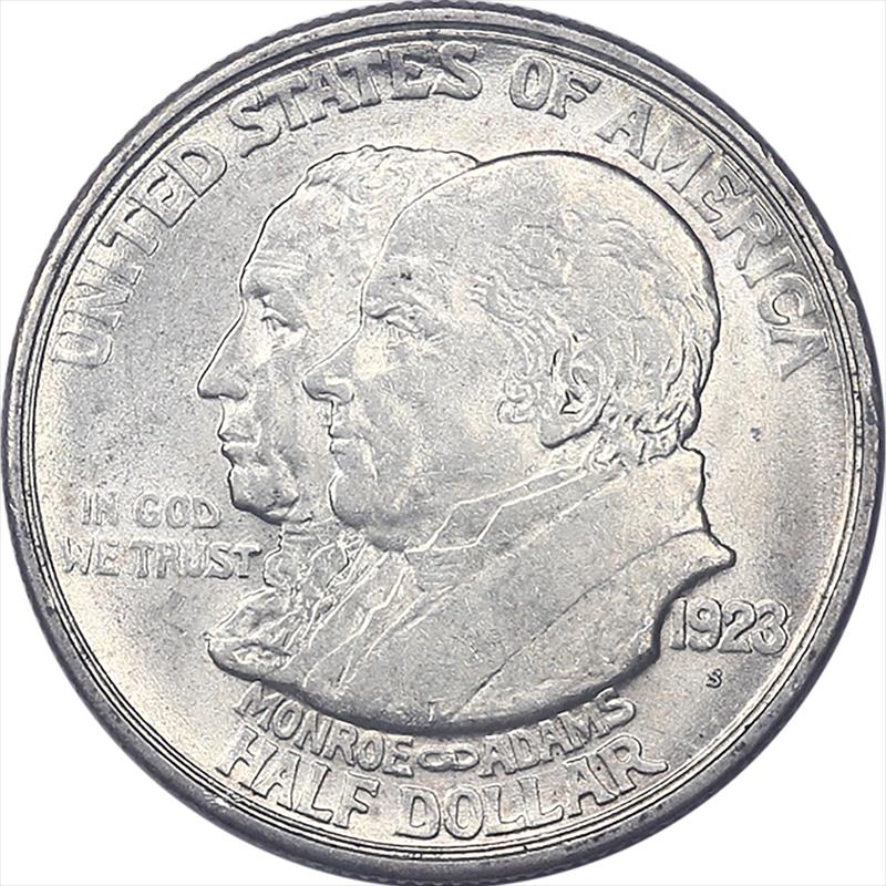 1923-S Monroe Commemorative Half Dollar 50c,  Uncirculated - Nice Original Coin 