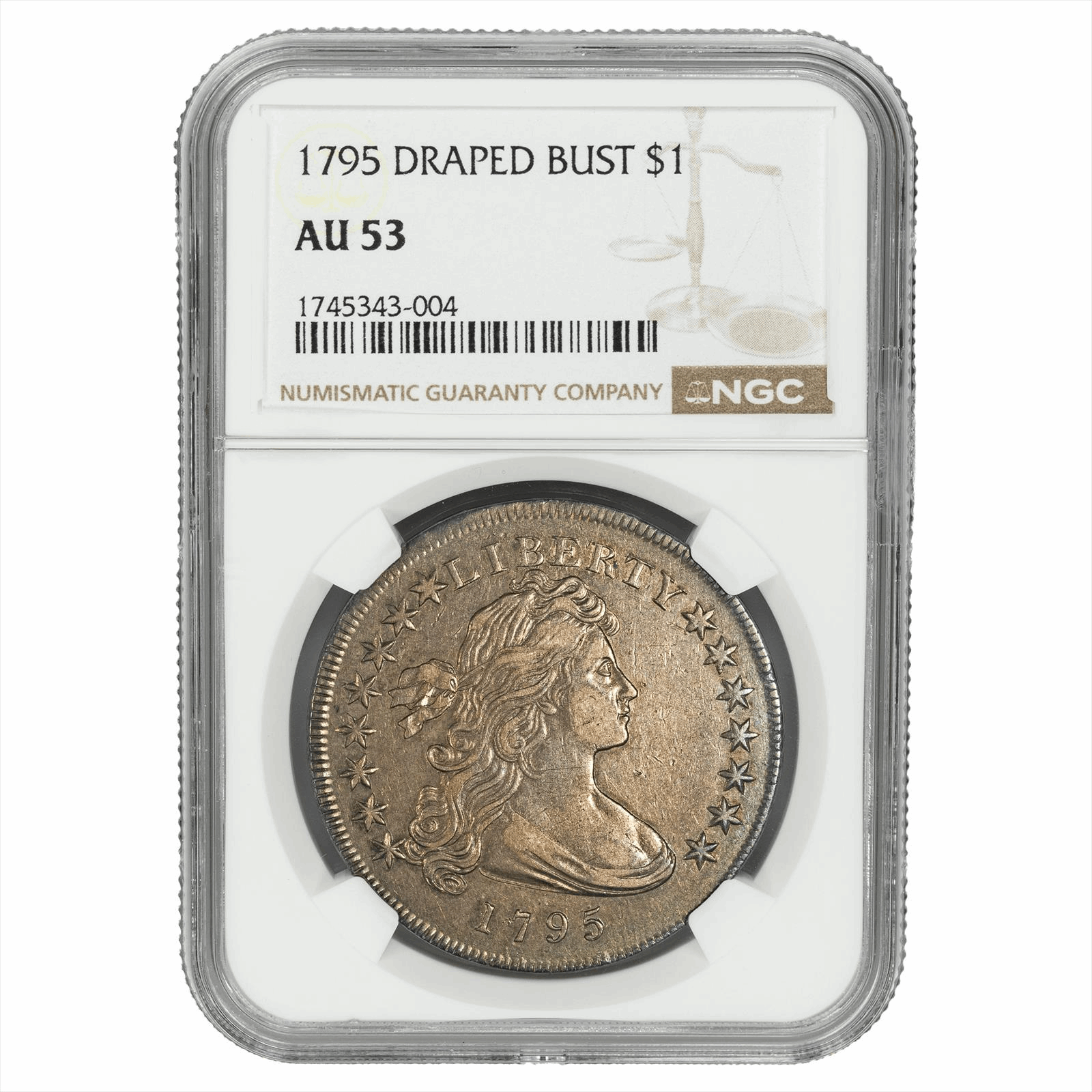 1795 Draped Bust Small Eagle Dollar $1 NGC AU 53
