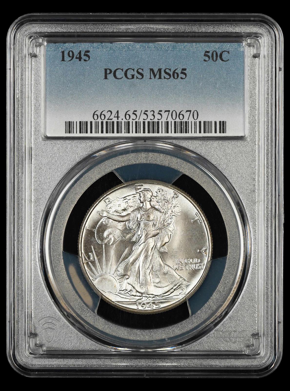1945 50C PCGS MS65
