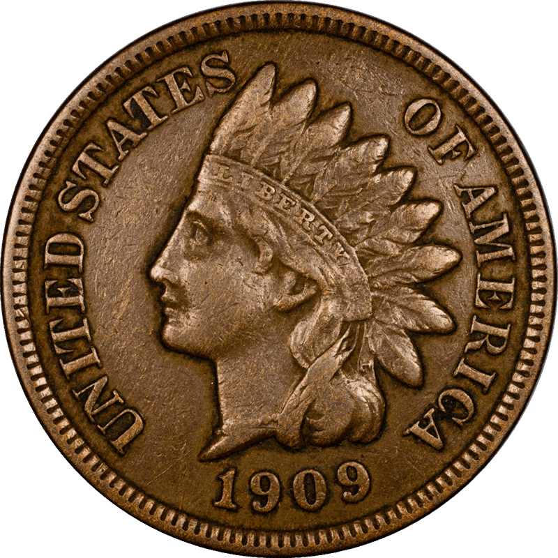 1909-S Indian 1c BN CACG XF-40