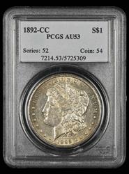 1892 CC $1 PCGS  AU53