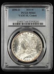 1890 O $1 PCGS VAM 10 Comet MS64