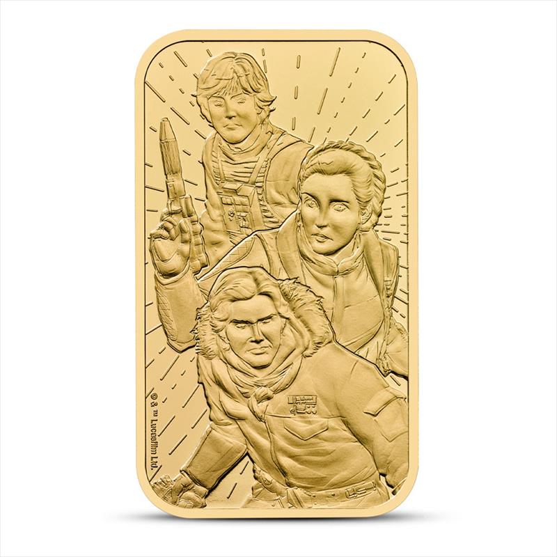 2024 1 OZ GOLD BAR STAR WARS LIGHT SIDE 