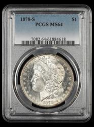 1878-S $1 PCGS MS 64