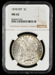 1878 8TF $1 NGC MS 62