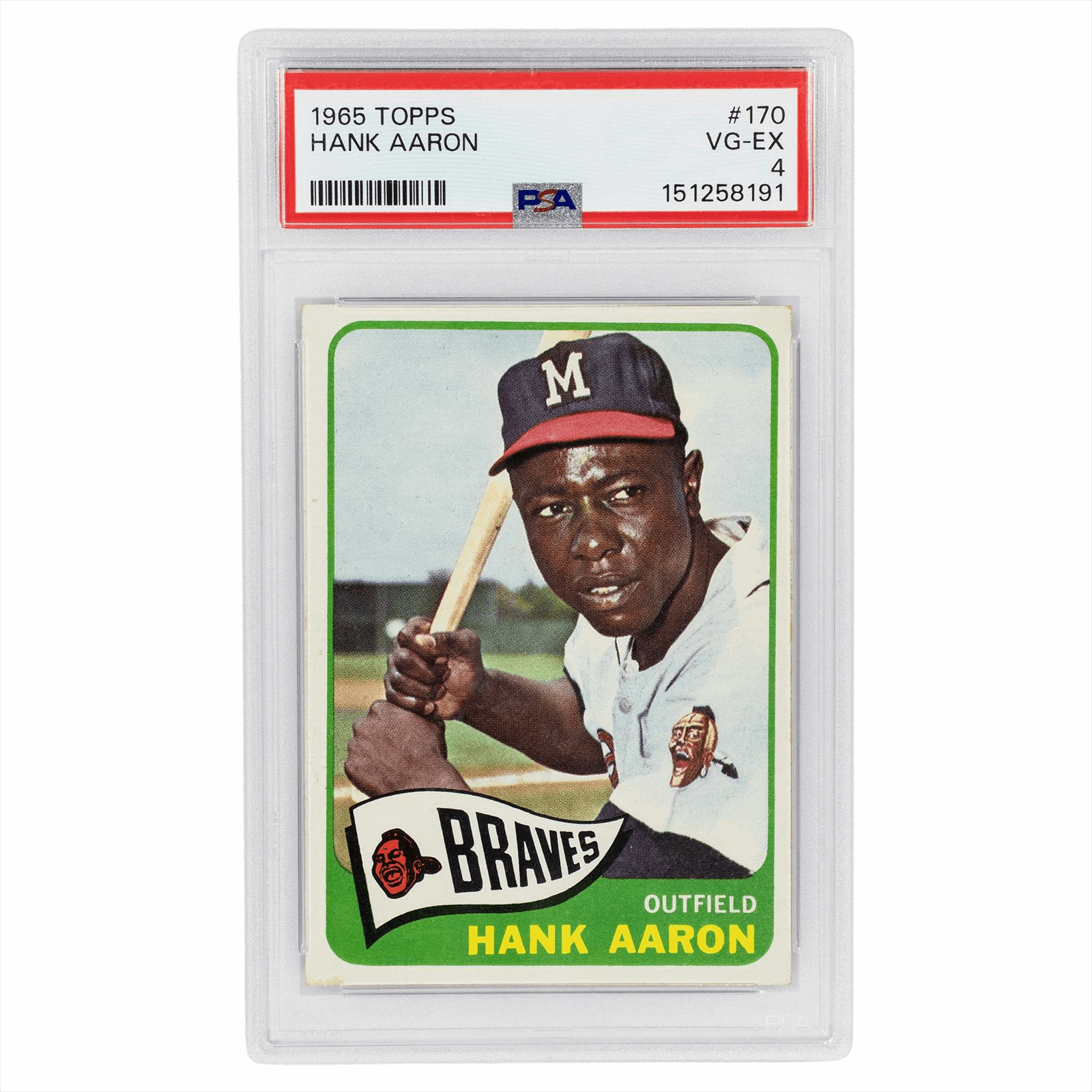 1965 Topps Hank Aaron #170 PSA VG-EX 4 Cert #151258191