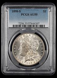 1898-S $1 PCGS AU-55