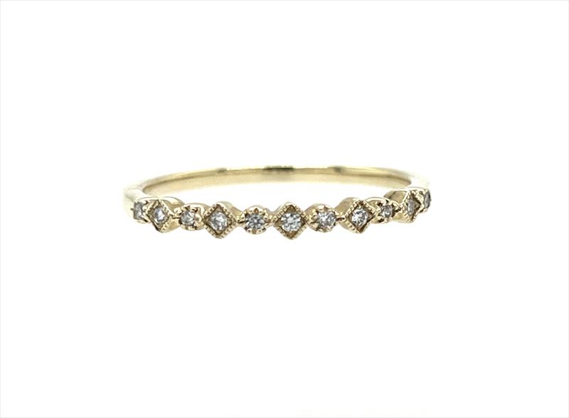 0.08cttw Diamond Stackable Ring in 14k Yellow Gold 