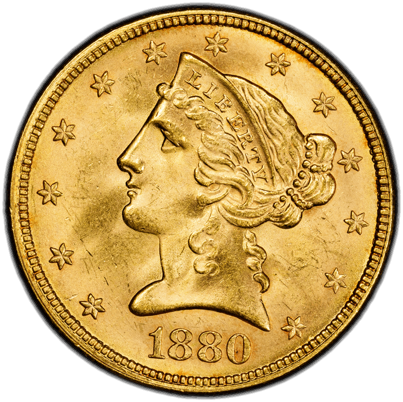 1880 $5 PCGS MS 65 CAC