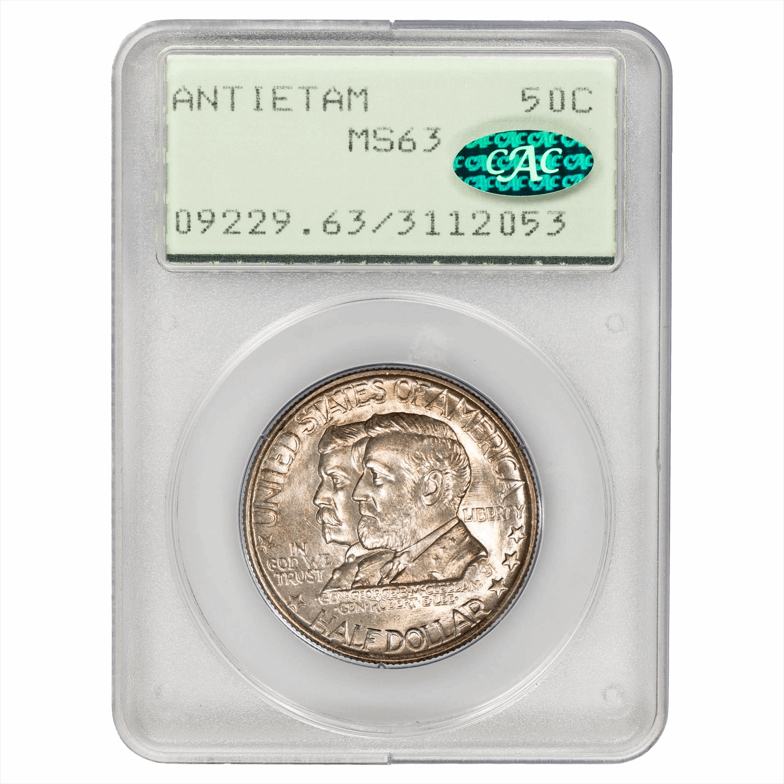 1937 Antietam Commemorative Half Dollar 50C PCGS MS 63 CAC