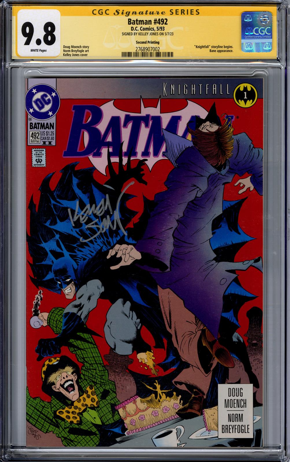 Batman #492 CGC Signature Series 9.8 (D.C., 1993) Signed by Kelley Jones 