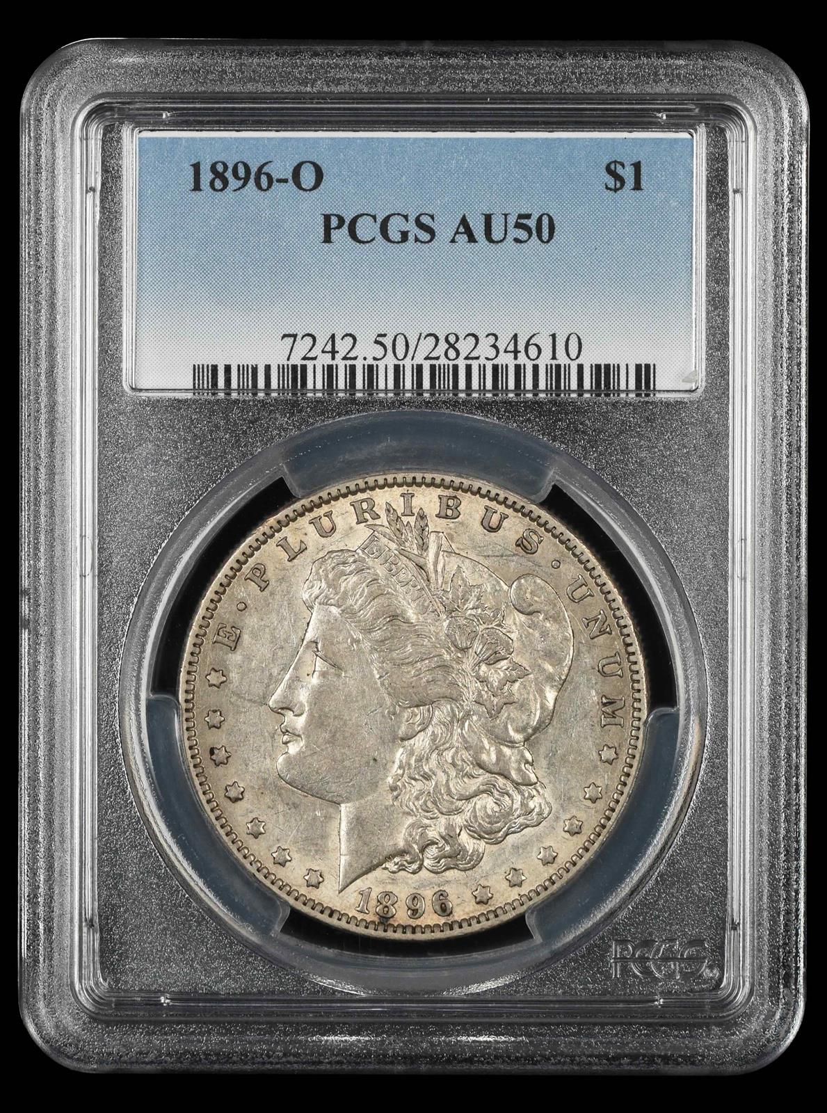 1896 O $1 PCGS  AU50
