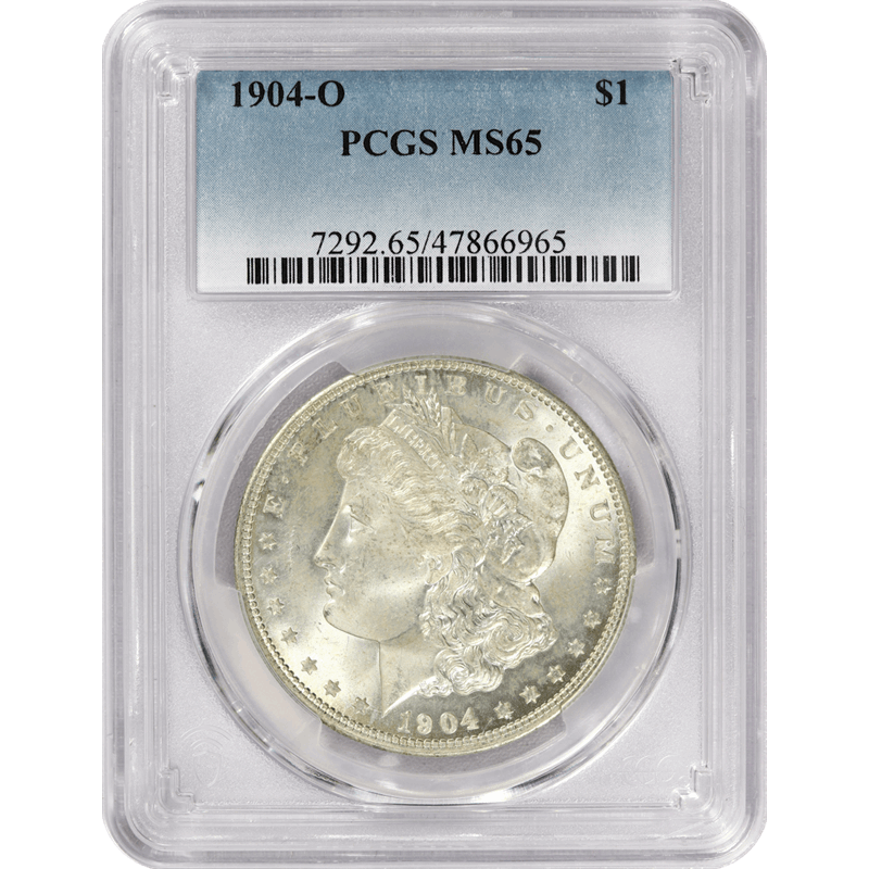 1904-O Morgan Silver Dollar $1, PCGS MS 65