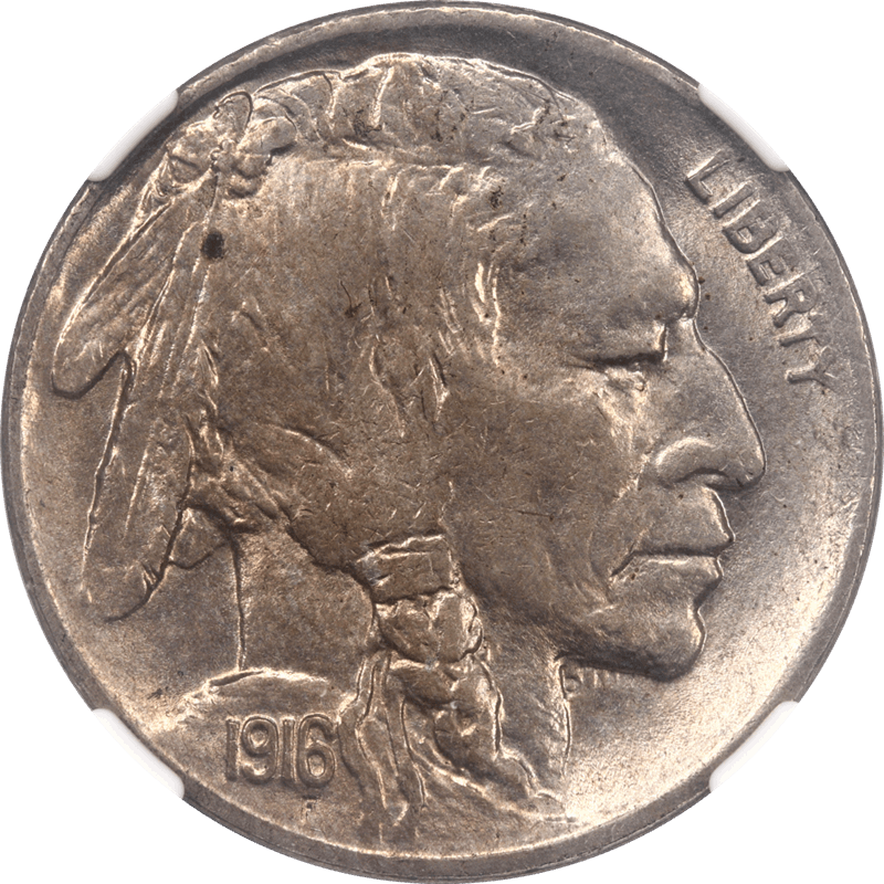 1916-S Buffalo Nickel 5c NGC MS 64 - Nice Original Coin