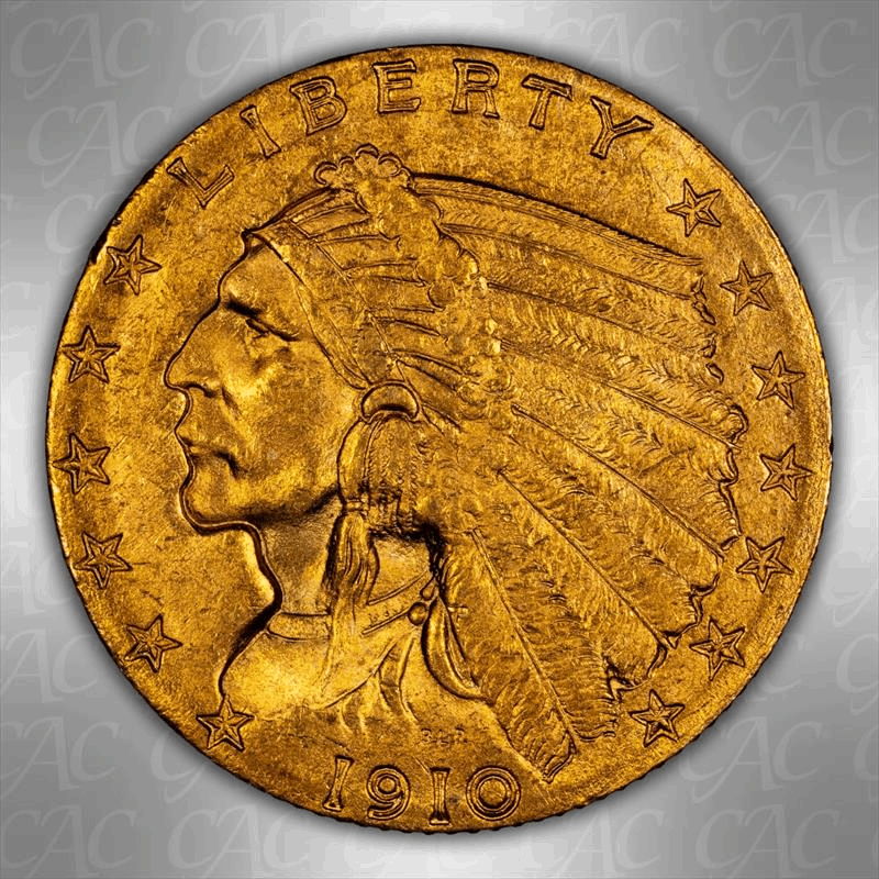 1910 $2.50 CACG MS 64 
