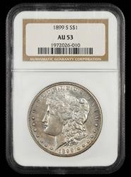 1899 S $1 NGC  AU53