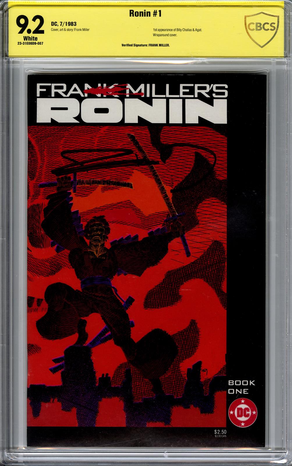 Ronin #1 CBCS 9.2 (D.C., 1983) Signed by Frank Miller 