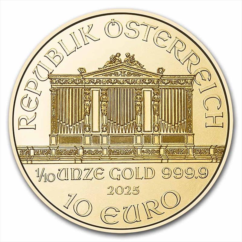 2025 10 Euro 1/10oz. Austrian Gold Philharmonic, BU 