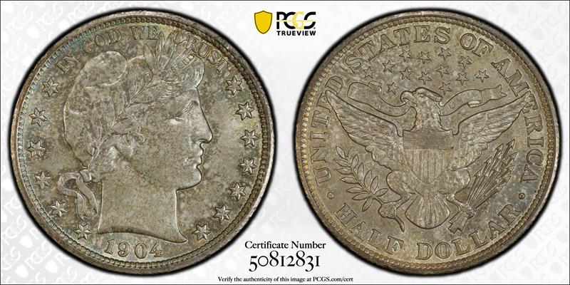 1904 50C PCGS MS 65 CAC