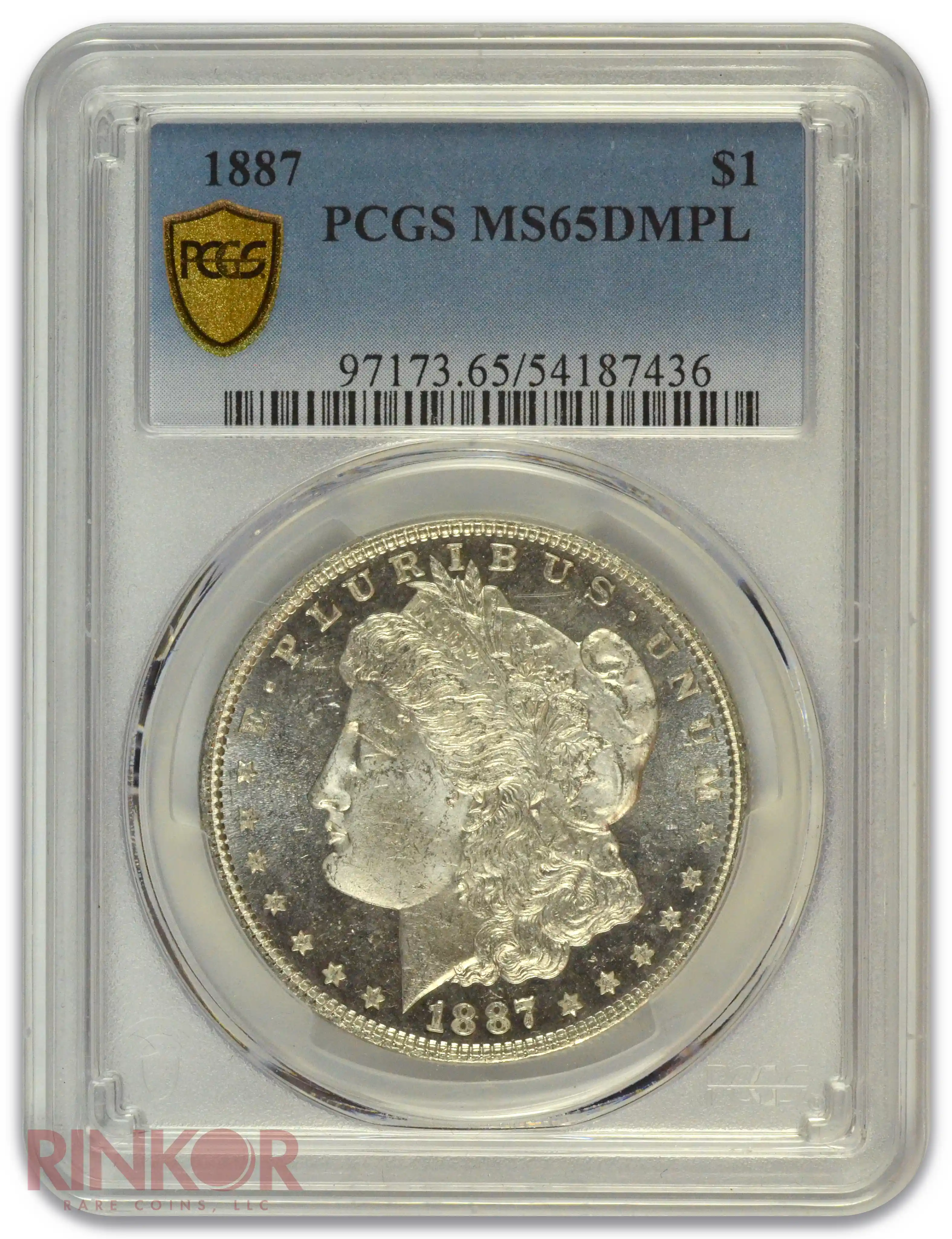 1887 $1 Morgan Dollar PCGS MS 65 DMPL