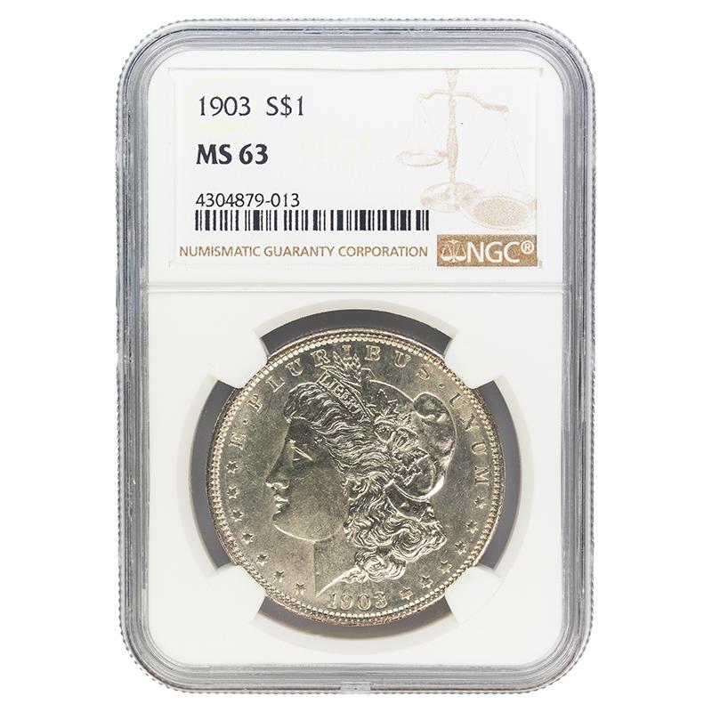 1903 Morgan Dollar, $1 NGC MS 63 