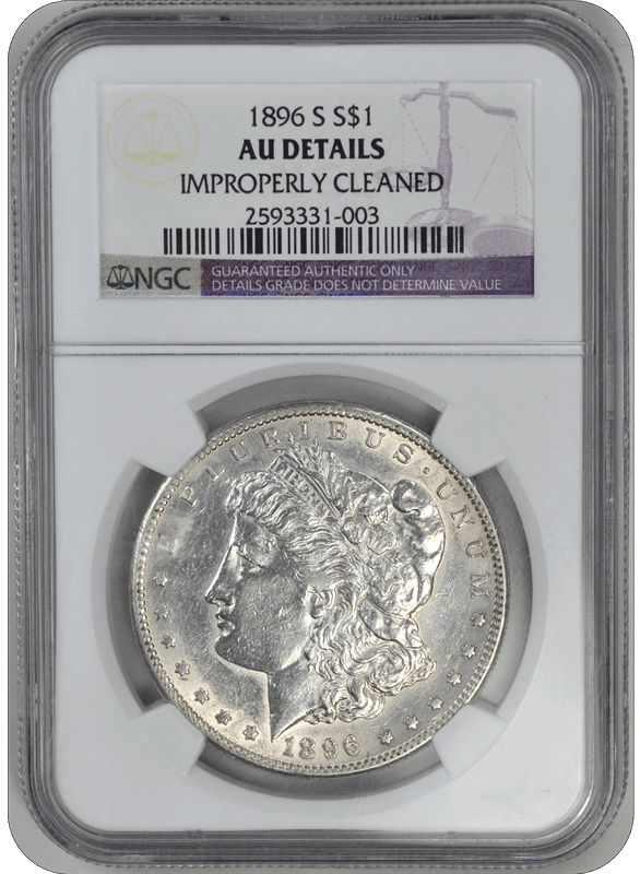 1896 S  Morgan Dollar NGC (99) Improper Cleaned